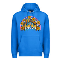 True Royal mom with sunflower rainbow mothers day Premium Hoodie - texasbilliewilder