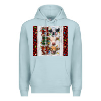 Blue Mist ho ho ho christmas cow Premium Hoodie - RanaPortraitStore