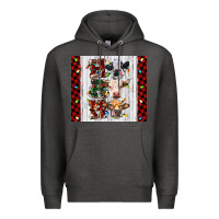 Charcoal Heather ho ho ho christmas cow Premium Hoodie - RanaPortraitStore