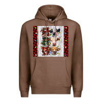 Chestnut ho ho ho christmas cow Premium Hoodie - RanaPortraitStore
