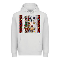 Dove Grey ho ho ho christmas cow Premium Hoodie - RanaPortraitStore