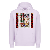 Lilac ho ho ho christmas cow Premium Hoodie - RanaPortraitStore
