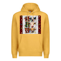 Mustard ho ho ho christmas cow Premium Hoodie - RanaPortraitStore