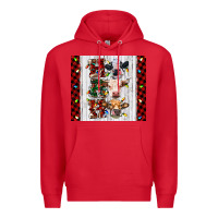Red ho ho ho christmas cow Premium Hoodie - RanaPortraitStore