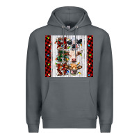 Rock ho ho ho christmas cow Premium Hoodie - RanaPortraitStore