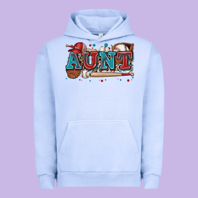 Aunt Baseball Urban Hoodie Designed By Zillion Design Studio