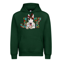 Forest Green Christmas joy bull terrier Urban Hoodie - RanaPortraitStore