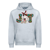 Heather Grey Christmas joy bull terrier Urban Hoodie - RanaPortraitStore