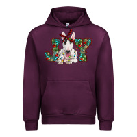 Mauve Wine Christmas joy bull terrier Urban Hoodie - RanaPortraitStore