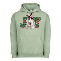 Pigment Oil Green Christmas joy bull terrier Urban Hoodie - RanaPortraitStore