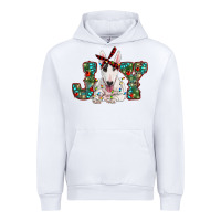 White Christmas joy bull terrier Urban Hoodie - RanaPortraitStore