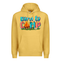 Antique Gold born to camp Premium Hoodie - Zillion Design Studio