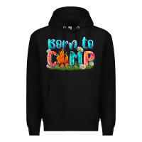 Black born to camp Premium Hoodie - Zillion Design Studio