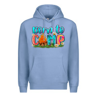 Colony Blue born to camp Premium Hoodie - Zillion Design Studio