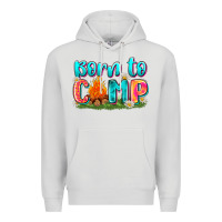 Dove Grey born to camp Premium Hoodie - Zillion Design Studio
