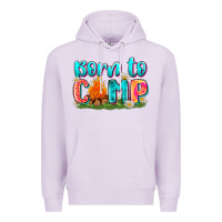 Lilac born to camp Premium Hoodie - Zillion Design Studio
