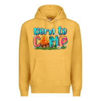Mustard born to camp Premium Hoodie - Zillion Design Studio