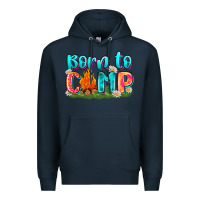 Navy born to camp Premium Hoodie - Zillion Design Studio