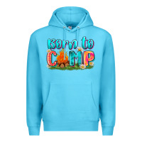 Ocean Blue born to camp Premium Hoodie - Zillion Design Studio