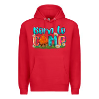 Red born to camp Premium Hoodie - Zillion Design Studio