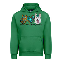 Emerald peace love white sepherd Urban Hoodie - RanaPortraitStore