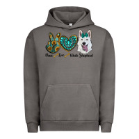 Pigment Tornado peace love white sepherd Urban Hoodie - RanaPortraitStore
