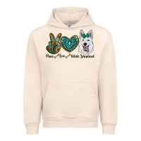 Sandshell peace love white sepherd Urban Hoodie - RanaPortraitStore