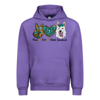 Tulip peace love white sepherd Urban Hoodie - RanaPortraitStore