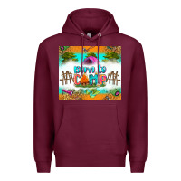 Burgundy born to camp Premium Hoodie - Zillion Design Studio