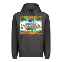 Charcoal Heather born to camp Premium Hoodie - Zillion Design Studio