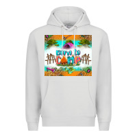 Dove Grey born to camp Premium Hoodie - Zillion Design Studio
