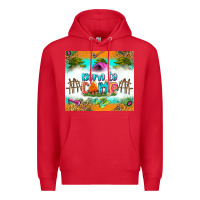 Red born to camp Premium Hoodie - Zillion Design Studio