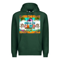Sports Green born to camp Premium Hoodie - Zillion Design Studio