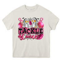 Cream tackle cancer with ghosts playing football Heavy Core Tee - LillyAllenDesigns