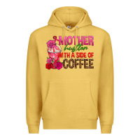 Antique Gold mother hustler wt a side of coffee Premium Hoodie - texasbilliewilder