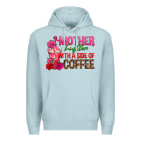 Blue Mist mother hustler wt a side of coffee Premium Hoodie - texasbilliewilder