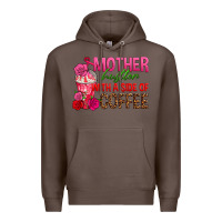 Coffee mother hustler wt a side of coffee Premium Hoodie - texasbilliewilder