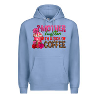 Colony Blue mother hustler wt a side of coffee Premium Hoodie - texasbilliewilder