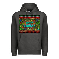 Charcoal Heather feliz navidad Premium Hoodie - RanaPortraitStore
