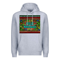 Heather Grey feliz navidad Premium Hoodie - RanaPortraitStore