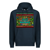 Navy feliz navidad Premium Hoodie - RanaPortraitStore