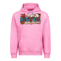 Fuchsia Pink sister baseball Urban Hoodie - Zillion Design Studio