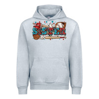 Heather Grey sister baseball Urban Hoodie - Zillion Design Studio