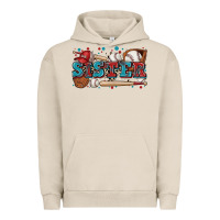 Pigment French Oak sister baseball Urban Hoodie - Zillion Design Studio