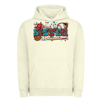 Pigment Pistachio sister baseball Urban Hoodie - Zillion Design Studio