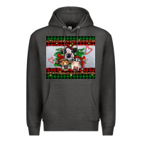 Charcoal Heather christmas heifers Premium Hoodie - RanaPortraitStore