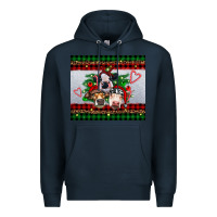 Navy christmas heifers Premium Hoodie - RanaPortraitStore