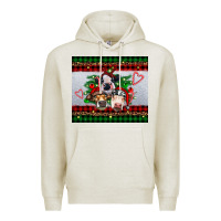 Oatmeal Heather christmas heifers Premium Hoodie - RanaPortraitStore