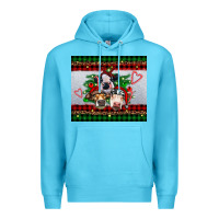 Ocean Blue christmas heifers Premium Hoodie - RanaPortraitStore