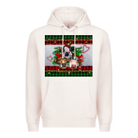 Pale Pink christmas heifers Premium Hoodie - RanaPortraitStore
